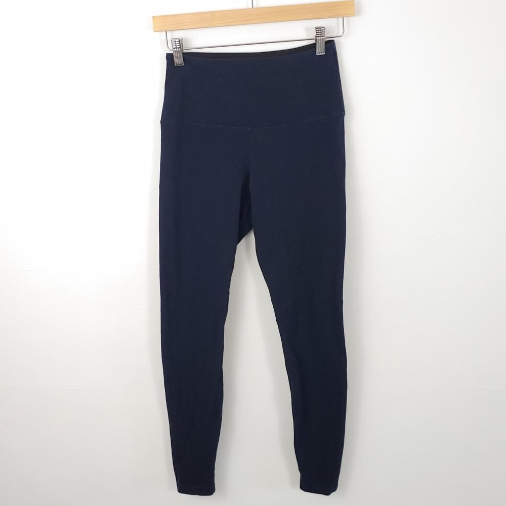 Lysse Navy Blue Tummy Control Waistband Leggings size S